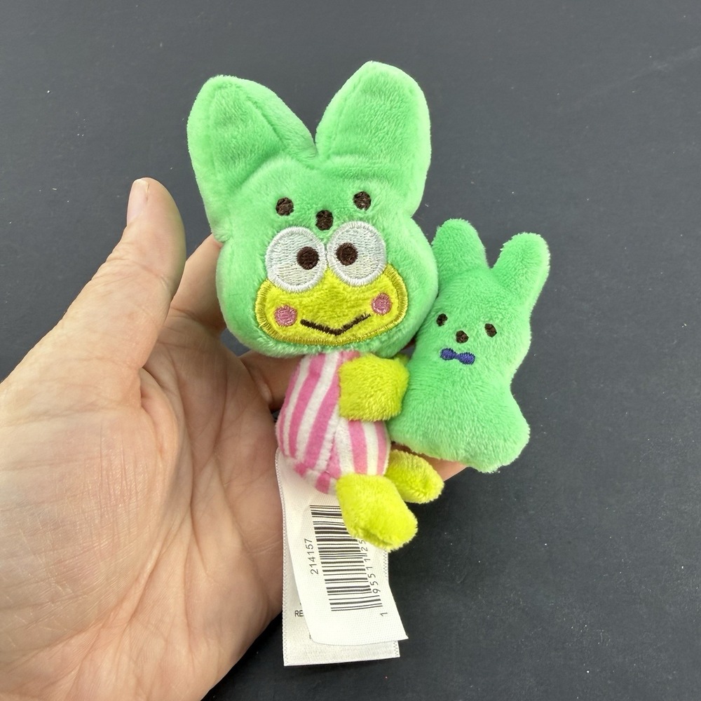 Peeps X Hello Kitty and Friends Keroppi Plush Easter Mini Stuffed Animal Frog